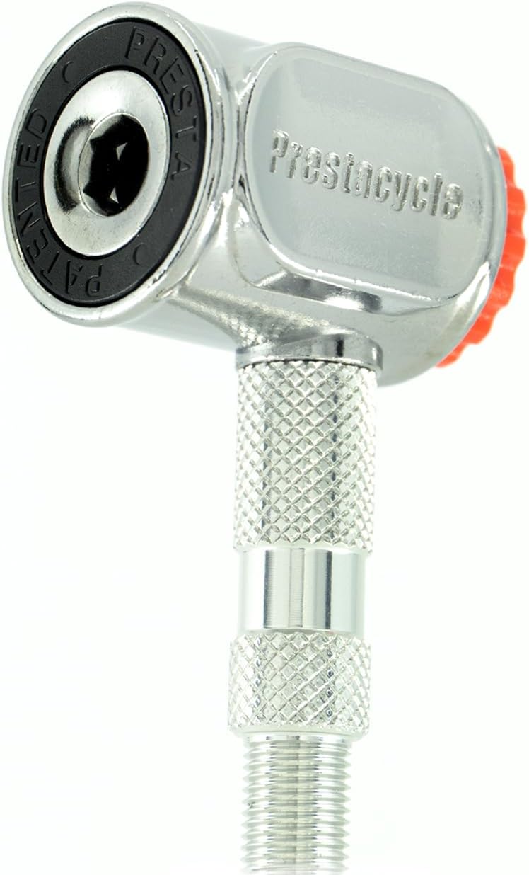 Prestacycle Pro Presta Head – Auto-Lock Bicycle Tire Pump Head for Tubeless & Presta Valves, 90° Steel Design, Presta Valve Pump, Presta Adapter, Compatible with Prestaflator Pro & Premium Floor Pumps - Image 1